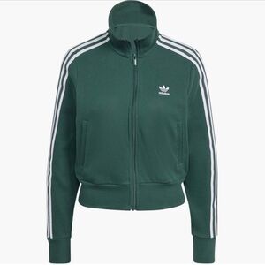 NWT 3 Stripe Adidas Originals Womens Track Jacket Size MED in Mineral Green